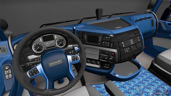 DAF E6 Black Blue Interior