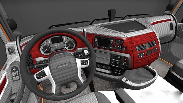 DAF E6 Red Grey Interior