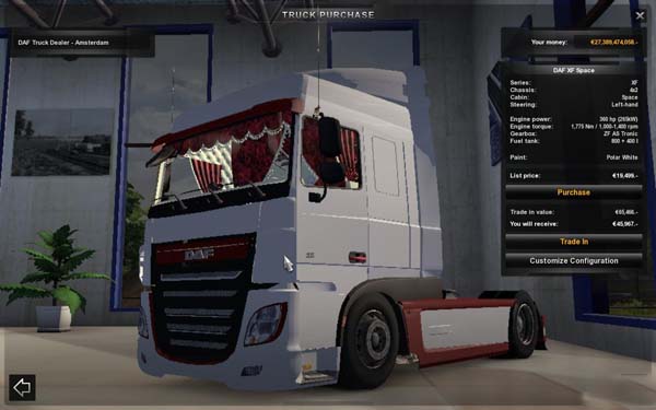 DAF New XF SpaceCab 4x2 Euro6 Tuning Holland Style