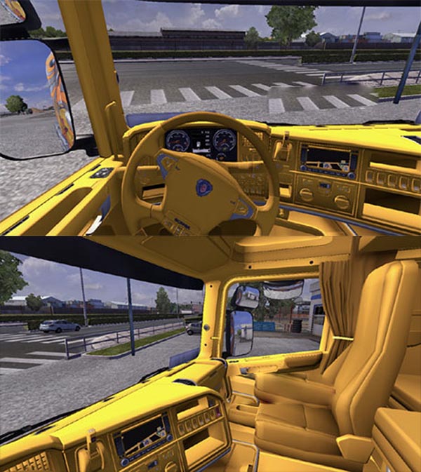 SCANIA yellow interior