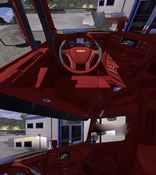 IVECO Hiway red interior