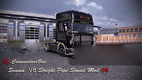 Scania Stright Pipe V8 Sound Mod V4 