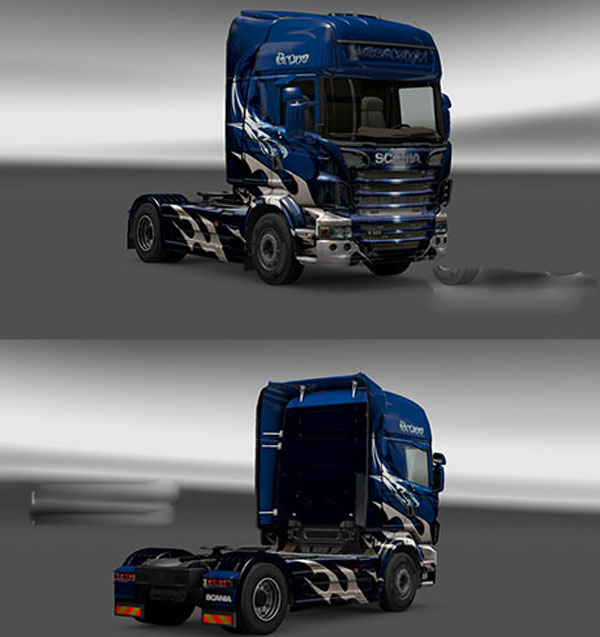 Scania White Fire Skin