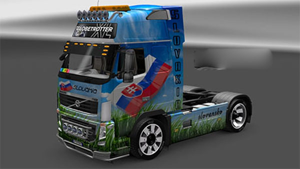 Volvo FH16 blue sky grass skin