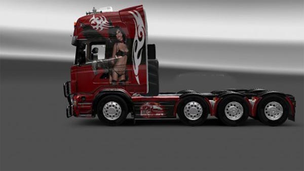 Black angel skin for Scania 