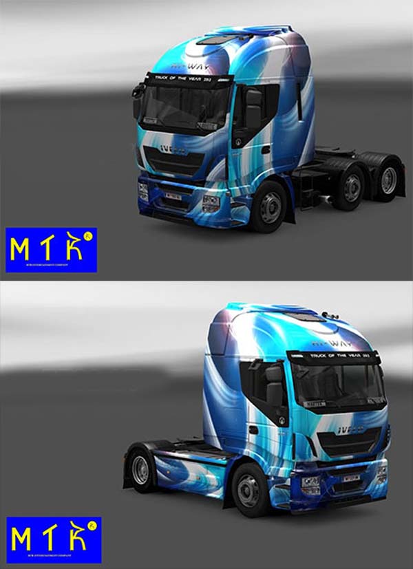 Blue Abstract Iveco Hi-Way skin