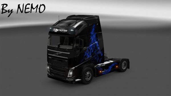 Blue Fire Skin for Volvo FH-2012 