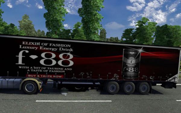 F-88 energy drink trailer skin 