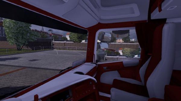 SCANIA Red & White interior 2