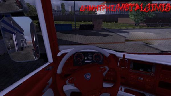 SCANIA Red & White interior 2