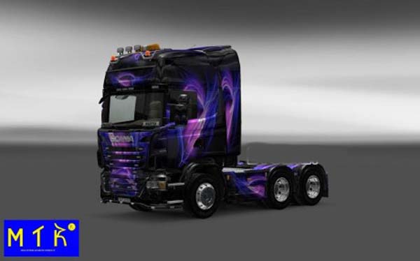 Skin Scania Black and Purple 2