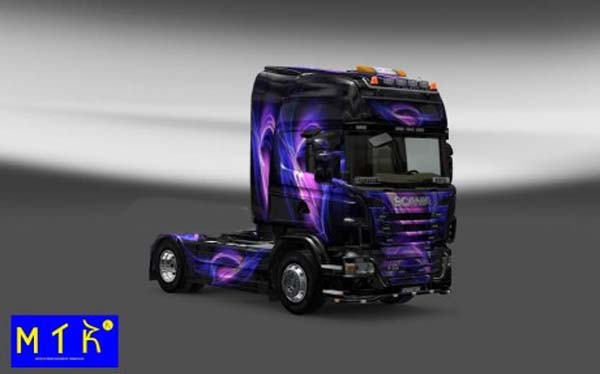 Skin Scania Black and Purple 2