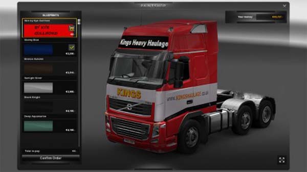 Kings Heavy Haulage Volvo skin