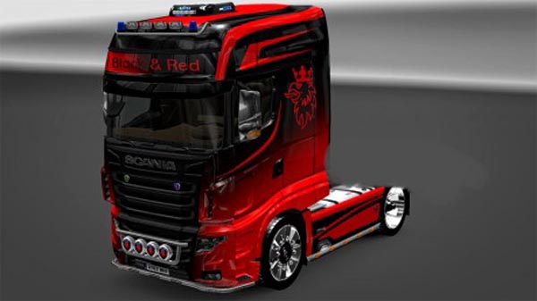 Scania R700 Black & Red 