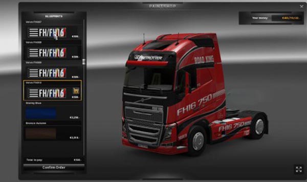 Volvo FH16 2012 Road King Skin Pack 