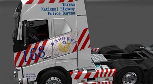 Volvo FH16 Taiwan National Highway Police skin 
