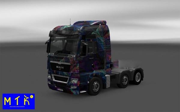 Skin MAN TGX Fractal Flame 2