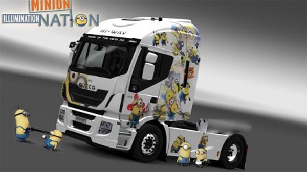 The Minions skin for Iveco Hi-Way 