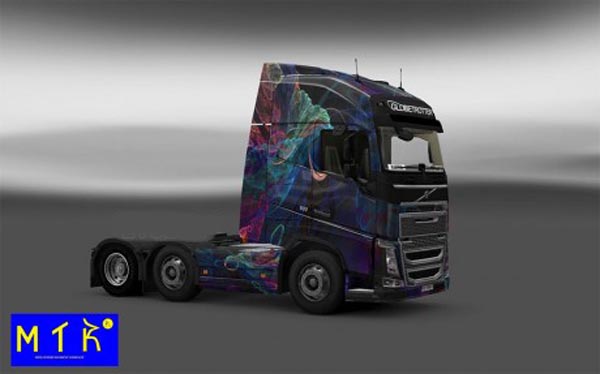 Volvo FH 16 2012 Fractal Flame skin 