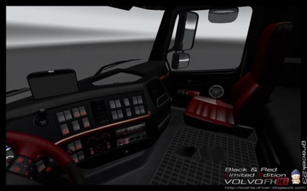 Volvo FH 16 Black Red Interior 