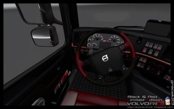 Volvo FH 16 Black Red Interior 