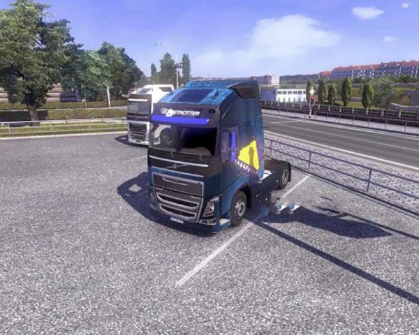 Bosnian Shadered Flag Skin for Volvo FH 2013 