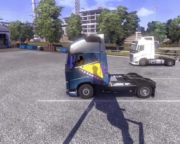 Bosnian Shadered Flag Skin for Volvo FH 2013 