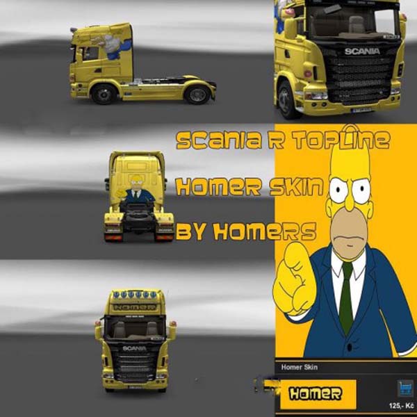 Scania Homer Simpsons Skin