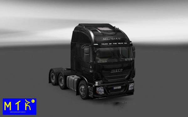 Iveco Hi Way Fosco Schuwarz Skin 