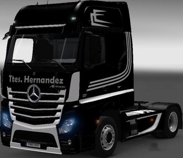 Mercedes Actros MP4 Black White Skin