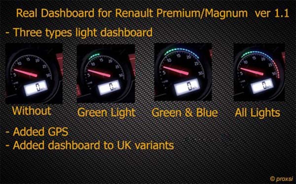 Real Dashboard For Renault Premium Magnum 