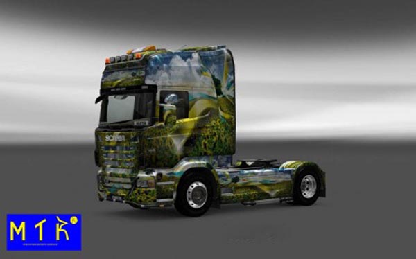 Scania Background 3D Wall Skin 
