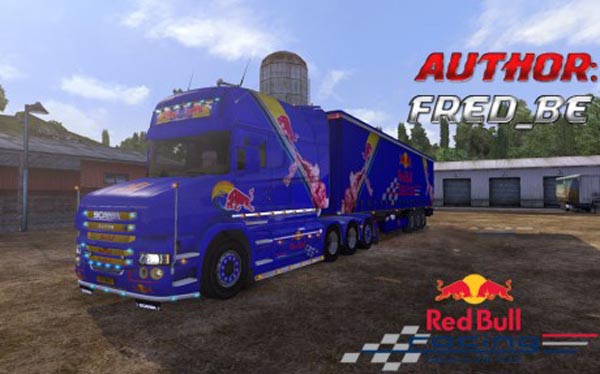 Scania Longline T + Trailer Red Bull ProfiLiner 