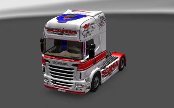 Scania R red white Skin