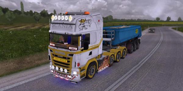 Scania R white gold Skin