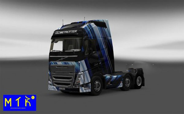 Skin Volvo FH 2012 Blue Stripes 