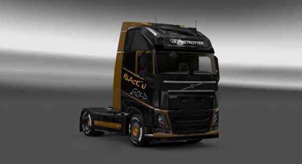 Volvo FH 2012 Blackn Gold Skin 