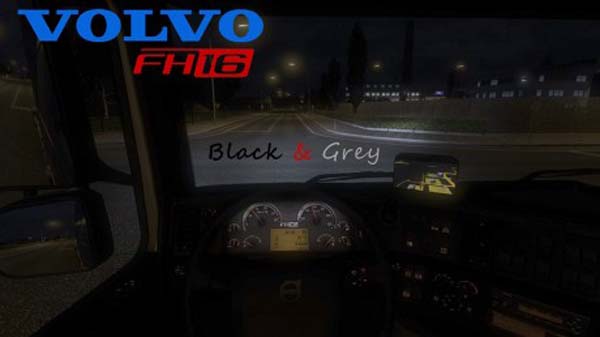 Volvo FH16 2009 Black & Grey Interior 