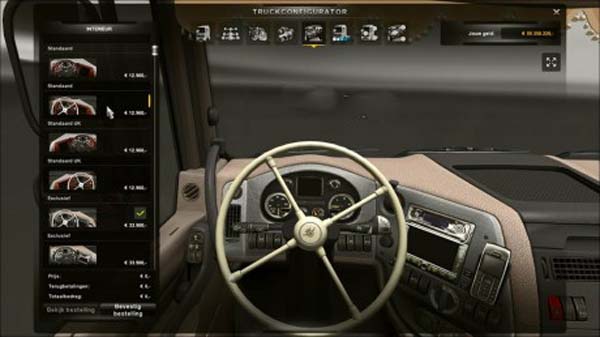 DAF XF White 4 Spoke Steering Wheel 