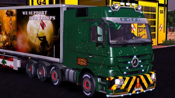 Mercedes Actros Bullets Holes Skin 