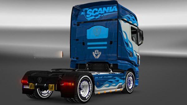 Scania R700 Blue Flame Skin 