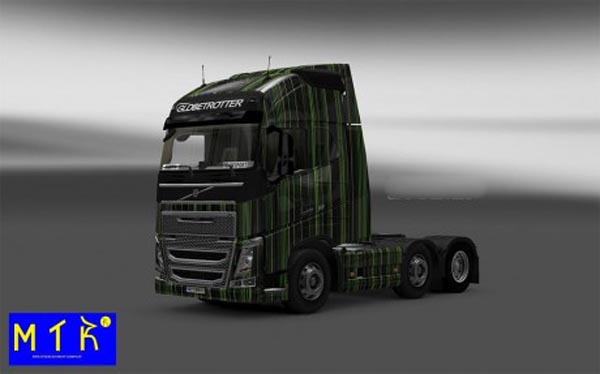 Skin Volvo FH 2012 Green Stripes 