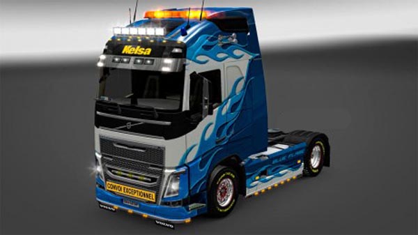 Volvo FH Blue Flame skins 