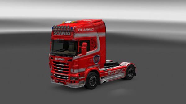 Scania V8 Classic Red & Black Skin 