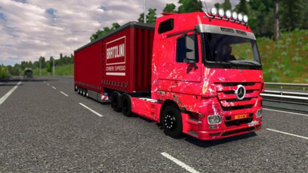 Mercedes Actros Smashed Skin