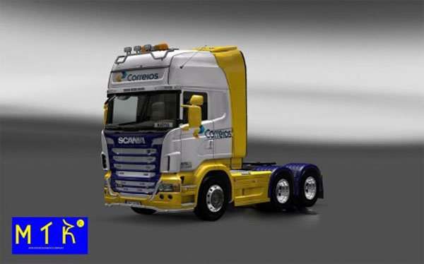 Skin Scania Correios New 