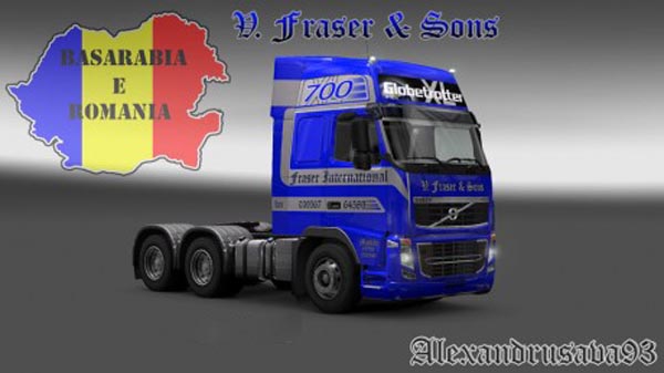 Volvo FH 2009 V.Fraser & Sons Skin 