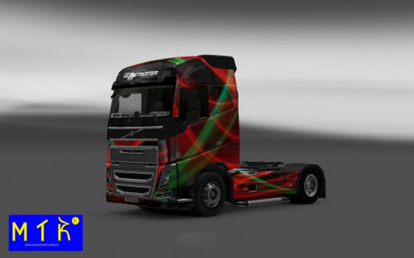 Volvo FH 2012 Red Effect Skin 