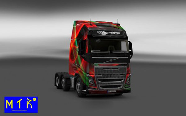 Volvo FH 2012 Red Effect Skin 