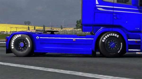 Wheels black and blue